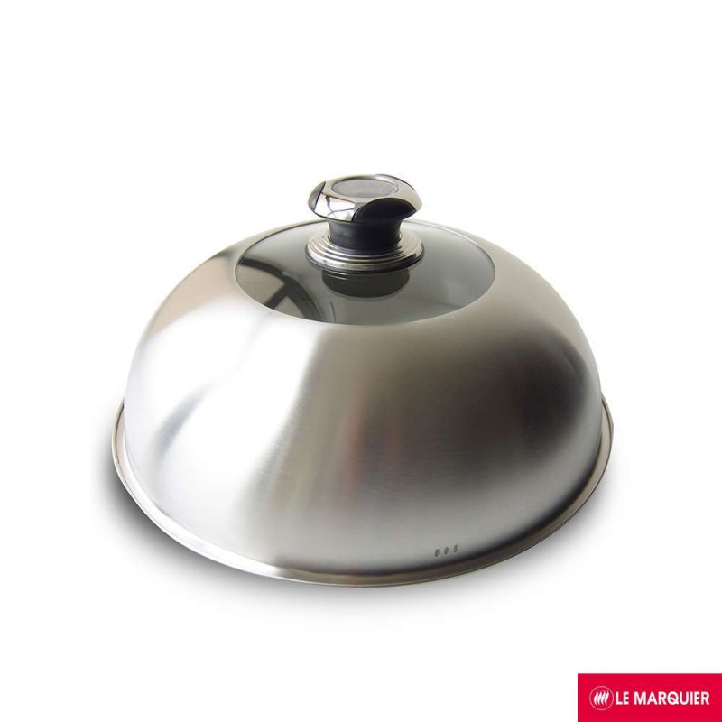 Cloche de cuisson avec thermomètre en inox