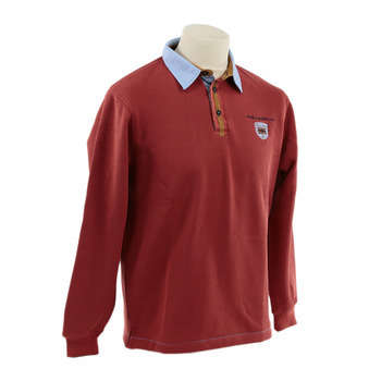 Polo Col Fantaisie Brique XXL