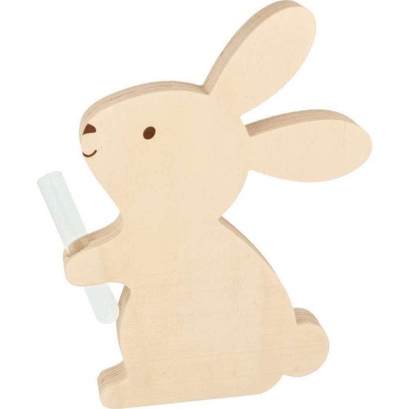 Soliflore en bois 18 x 24 x 2,5 cm - lapin