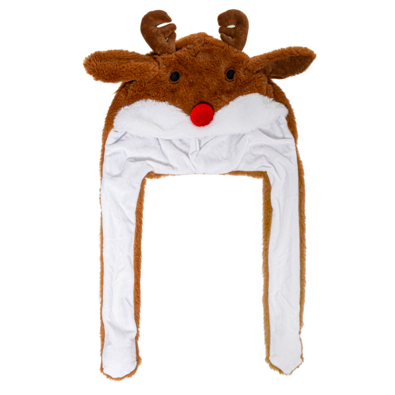 Chapeau Renne de Noël avec ses oreilles mobiles -