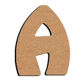 Forme en médium - Lettre majuscule A (8x6cm)