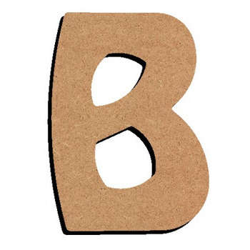 Forme en médium - Lettre majuscule B (8x5cm)