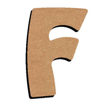 Forme en médium - Lettre majuscule F (8x5cm)