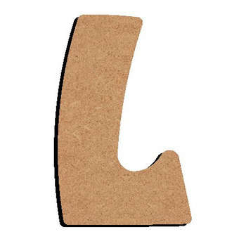 Forme en médium - Lettre majuscule L (8x4cm)