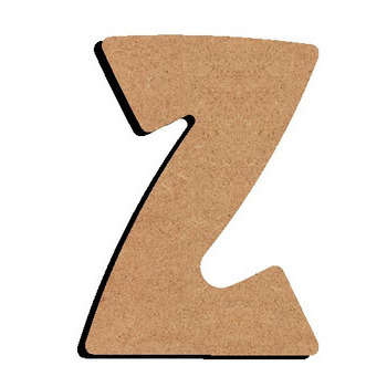 Forme en médium - Lettre majuscule Z (8x5cm)