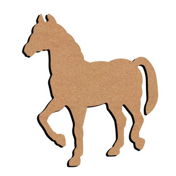Forme en médium - Cheval 17x13cm
