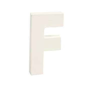 Lettre F, en papier mâché L. 20,5 cm