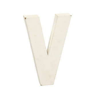 Lettre V, en papier mâché L. 20,5 cm