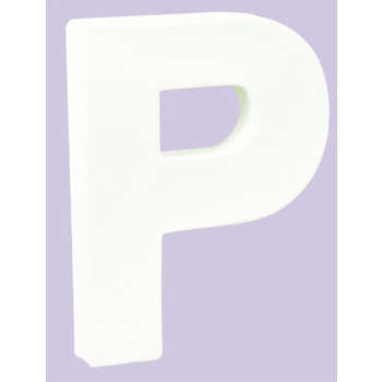 Lettre P, en papier mâché L. 12 cm
