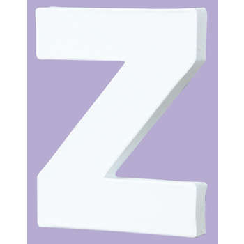 Lettre Z, en papier mâché L. 12 cm