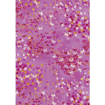Feuille décopatch : rose avec motifs