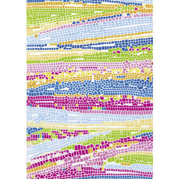Feuille décopatch :multicolore effet mosaïque