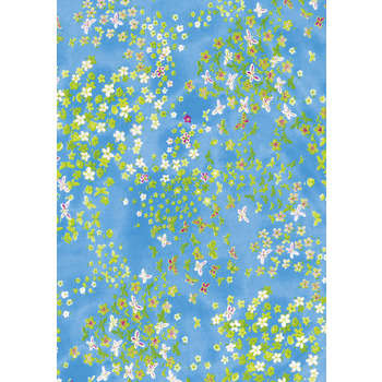 Feuille Décopatch 499 - Bleu avec motifs