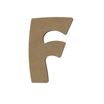 Forme en médium - Lettre majuscule F (15x10cm)