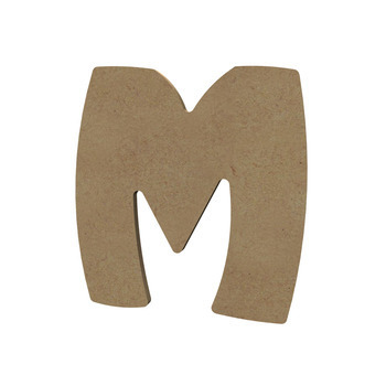 Forme en médium - Lettre majuscule M (15x14cm)