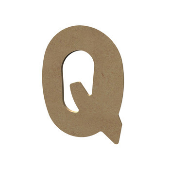 Forme en médium - Lettre majuscule Q (15x11cm)