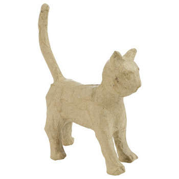 Chaton:papier mâché,L.11cm