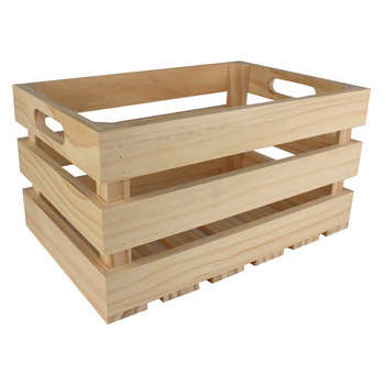 Caisse de rangement vintage, en bois L 32,5 x 21,5