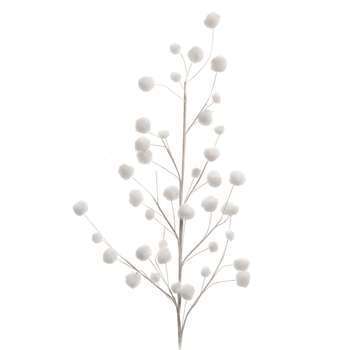 Branche boule de neige, H. 55cm