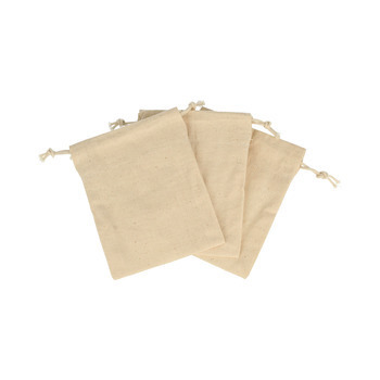 Pochettes (x3) en toile, avec cordon 9x11,5cm