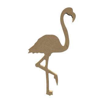 Forme en médium - Flamant rose l. 10 x H. 17 cm