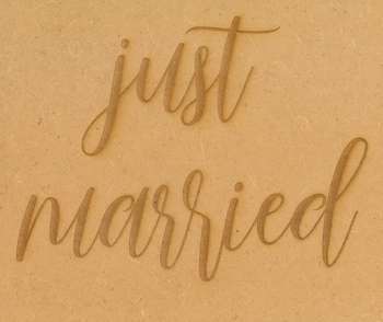 Plaque Just Married en bois à décorer