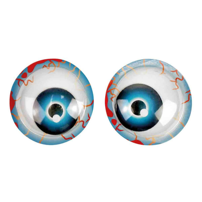 Oeil effrayant adhésif 10 cm pupille mobile x 2 pi