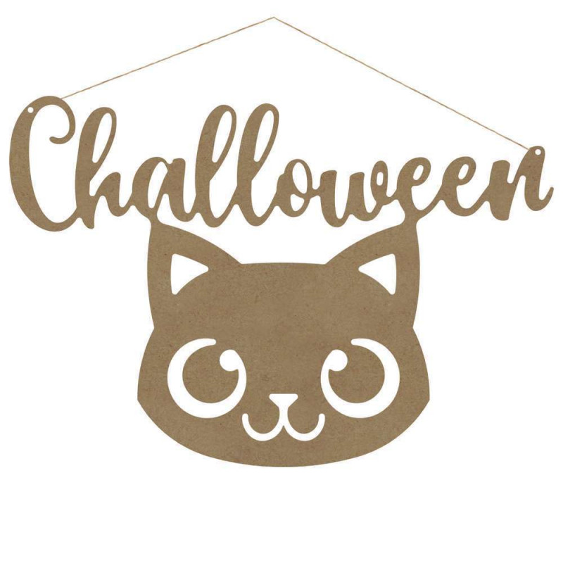 Challoween 40cm avec corde pour suspendre - L. 40