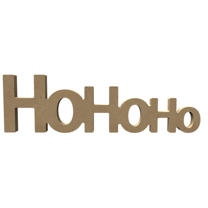 Mot HoHoHo en bois à décorer