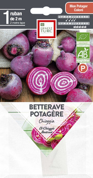 Graines de betterave Chioggia Bio en ruban pré-sem