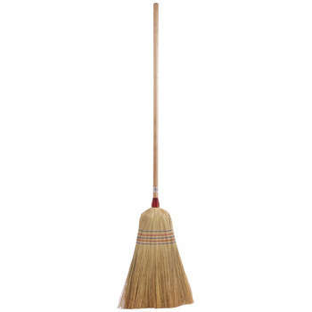 Balai : paille de riz emmanché l.35cm