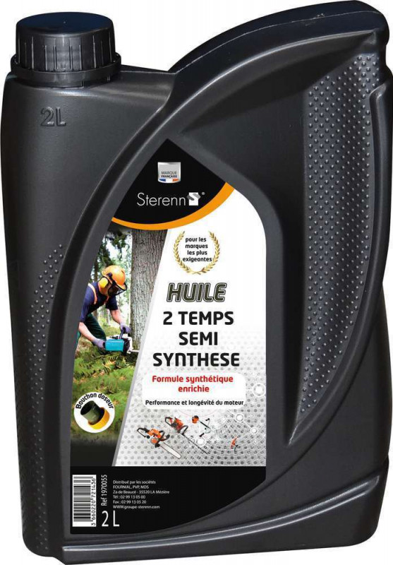 Huile 2temps semi-synthese bidon 1l TECHNI-POWER -