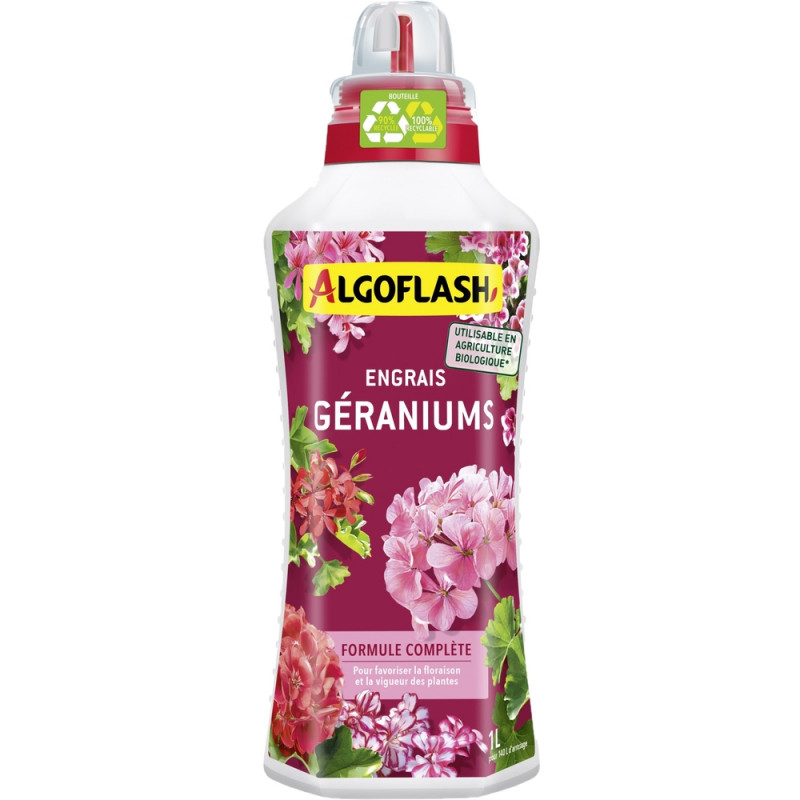 Engrais géraniums liquide uab 1l - algoflash