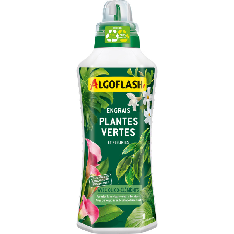 Engrais liquide plantes vertes et fleuries algofla