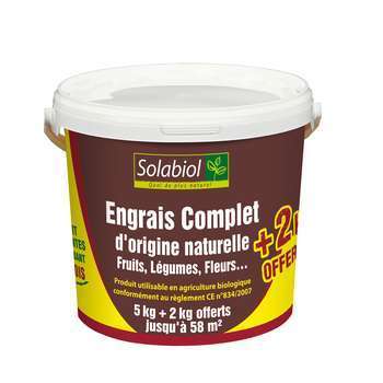 Engrais complet organique NPK en granulés dispersa
