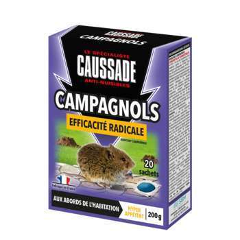 Pâte appât campagnols : sachet, 10g, x20