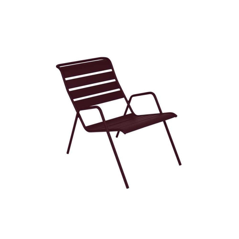 Fauteuil bas Monceau Cerise noire