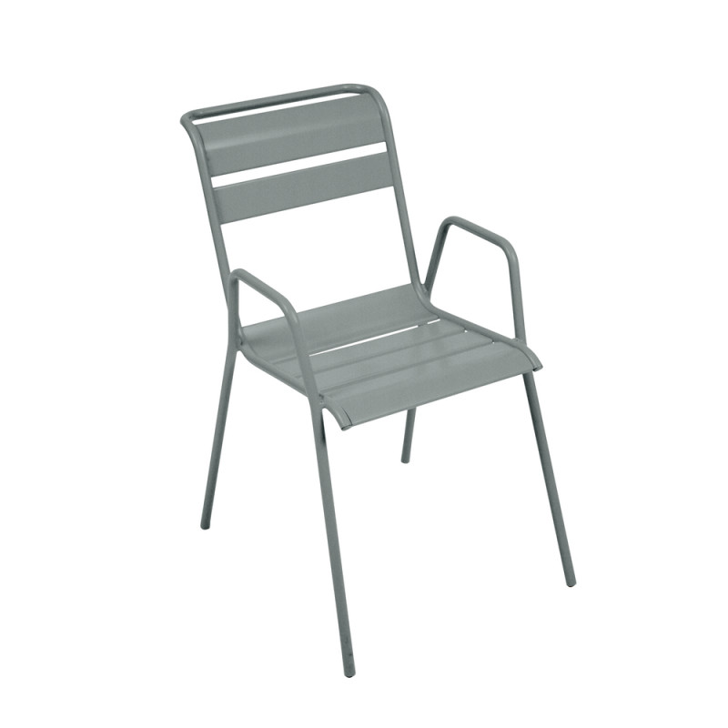 Fauteuil bridge Monceau coloris gris lapilli