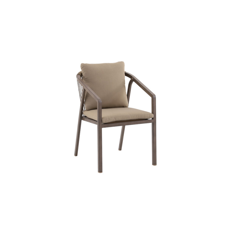Fauteuil de jardin empilable Naos taupe