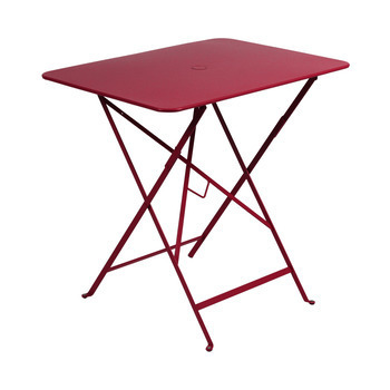 Table pliante extérieure BISTRO en acier rouge - 7