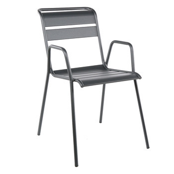 Fauteuil de jardin Bridge MONCEAU carbone en acier