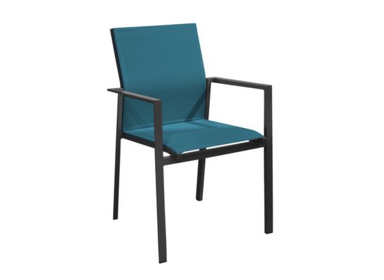 Fauteuil Delia graphite bleu<BR>