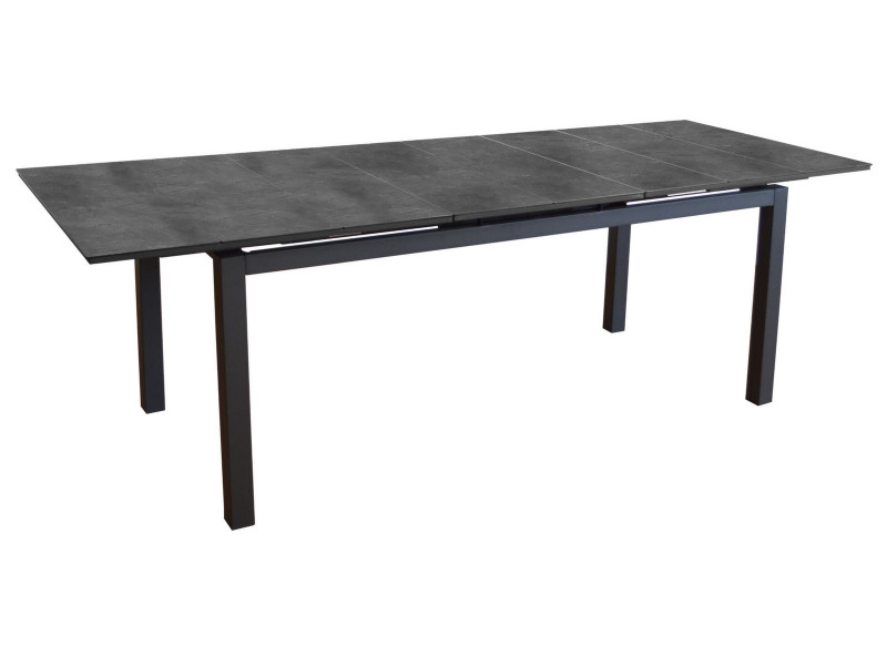 HIVAOA TABLE 180/240X90 8 LAMES ALU/CERAMIQUE - GR