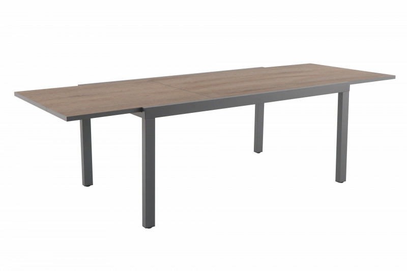LANZA CR - TABLE EXTENSIBLE-ANTHRACITE/EFFET TECK