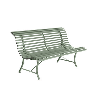 Banc de jardin Louisiane vert cactus en acier - 15