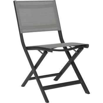 Chaise Pliante NILS Pietement Alu Anthracite Texti