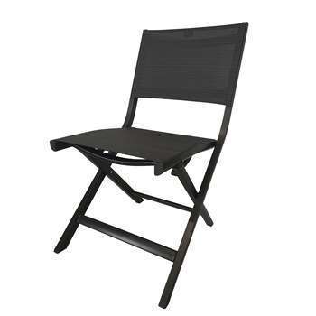 Chaise Pliante NILS Pietement Alu Anthracite Texti