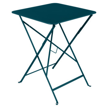 Table outdoor BISTRO bleue en acier - 57x57x74 cm