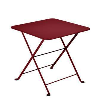 Table bistro ocre rouge 77x57