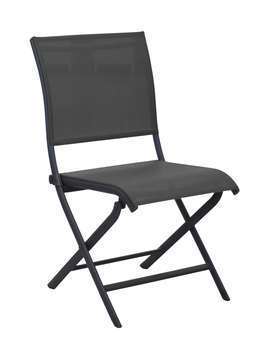 Chaise pliante Elégance en graphite